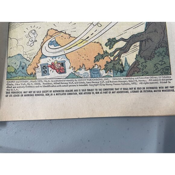 Harvey Comics Casper And Wendy #4 March 1973 Vintage Spooky Bagged Boarded - Picture 3 of 8